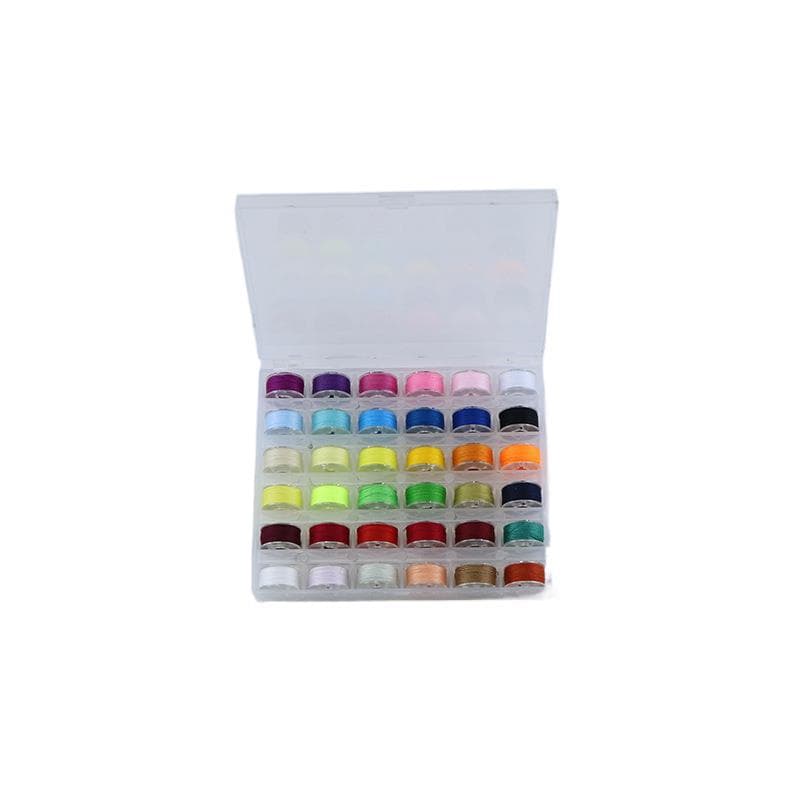 Colorful Bobbin-Style Sewing Thread Set, Household DIY Sewing Machine Thread, 36-Color Thread Spool Set Wholesale