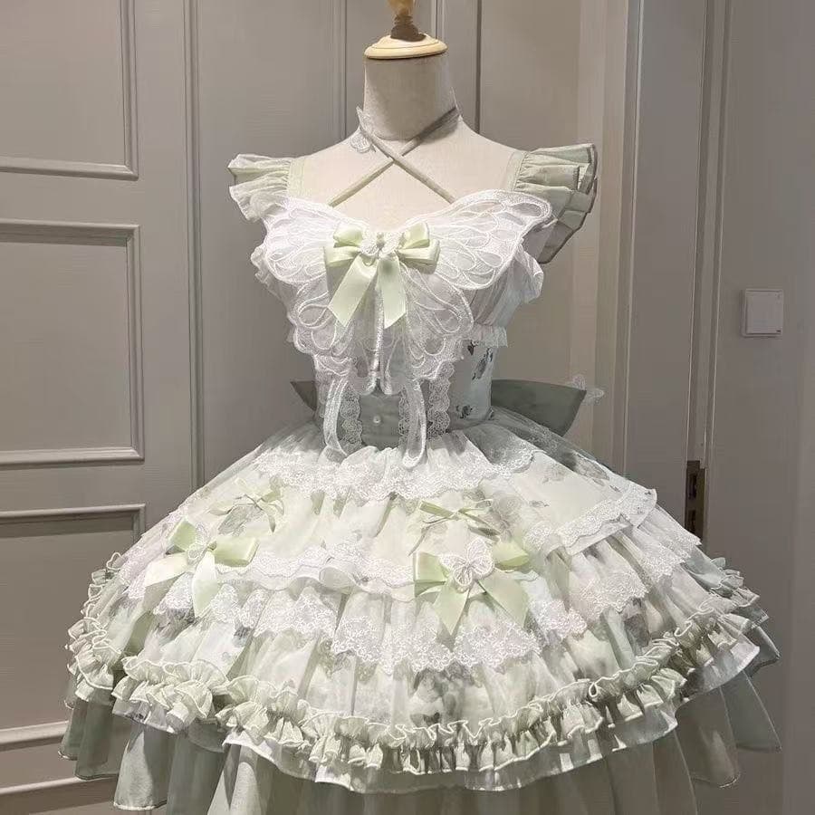 Original Dress Stunning Birthday Dress Gown Lolita Princess Short Dress Daily Bloom Date Camisole Dress