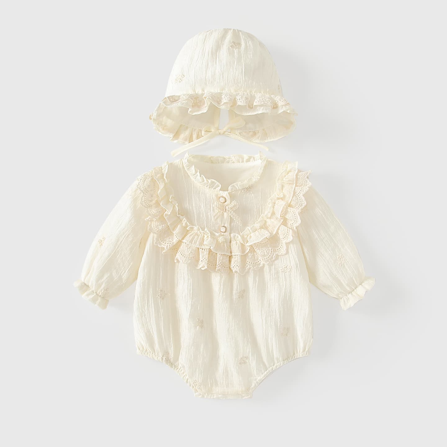 Baby Clothes Spring 2026 Newborn Girls Bodysuit Long Sleeve Princess One-Month 100-Day Romper Spring