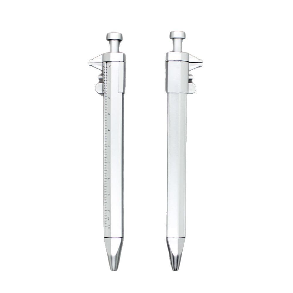 Creative Stationery Vernier Caliper Ballpoint Pen Press Scale Ruler Tool Gift Pen for Student Learning