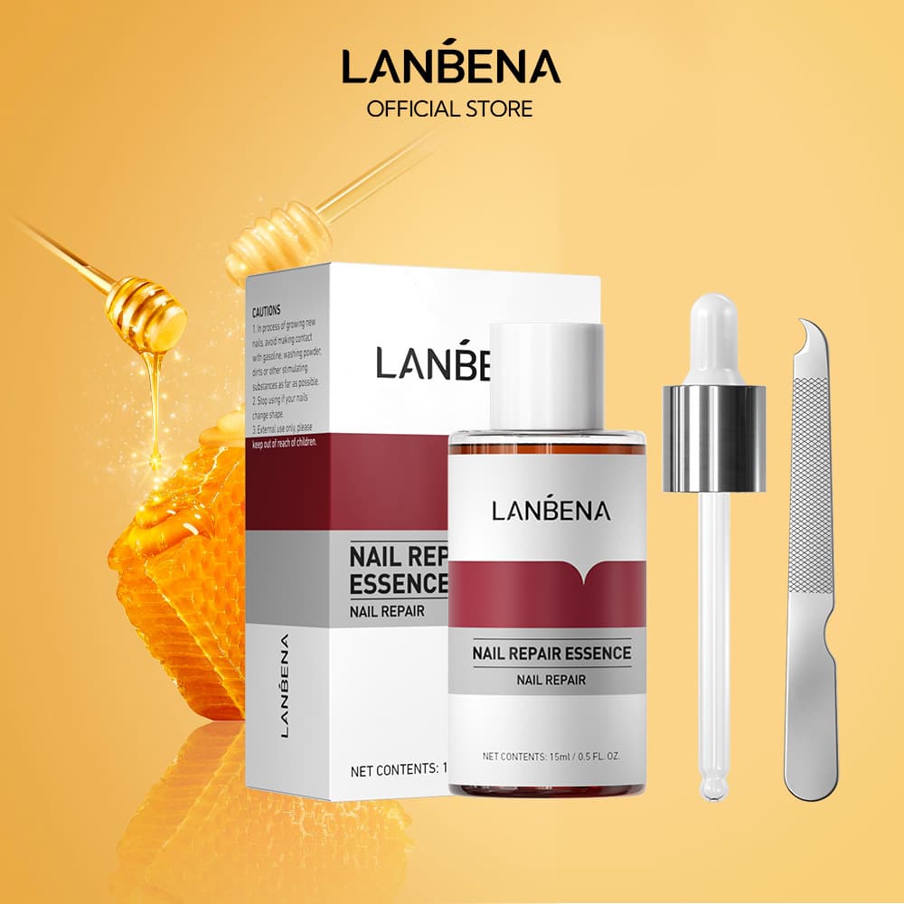LANBENA Nail Repair Care Serum with 1 Nail File 15ml (New Packaging)