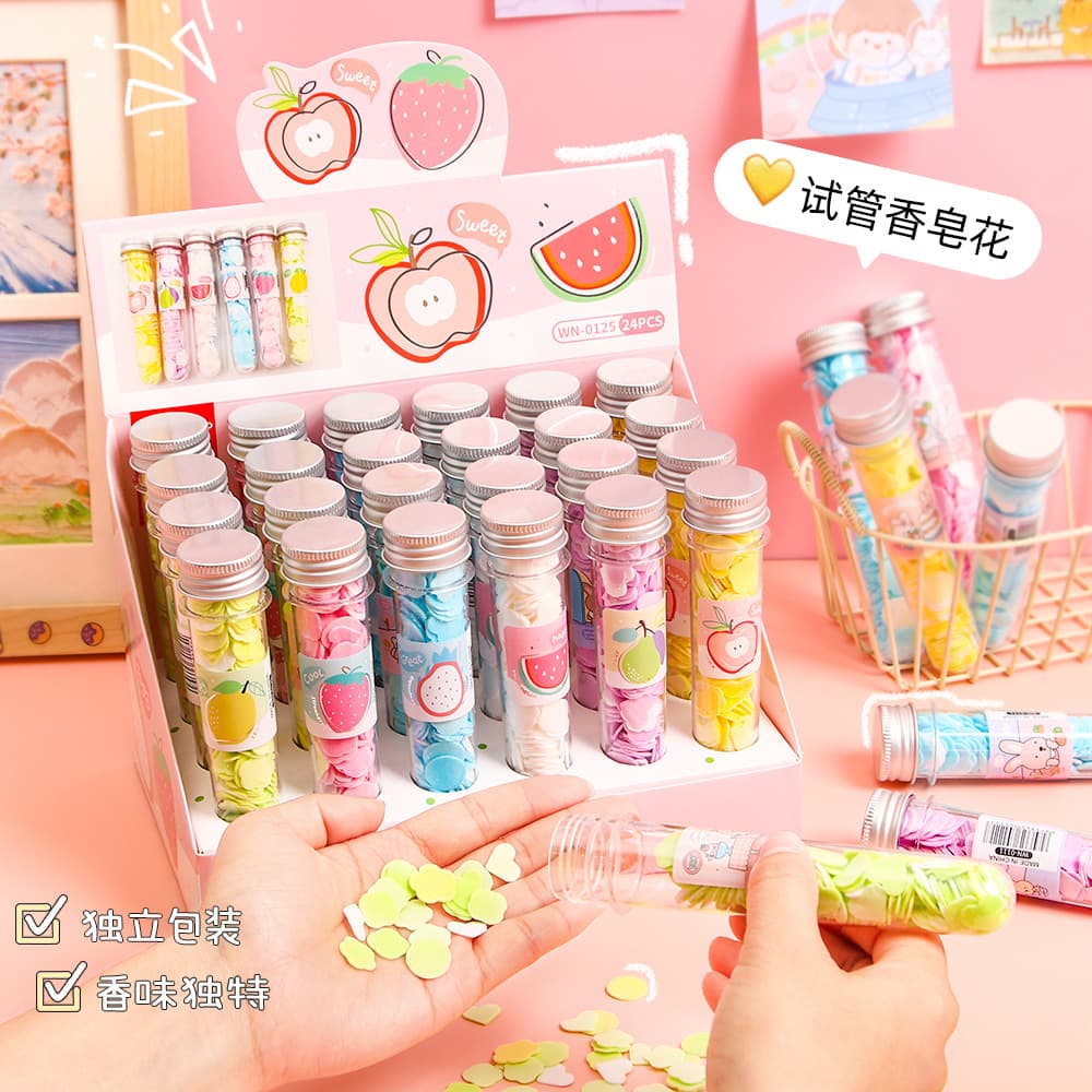 Disposable Mini Soap Slices Portable Outdoor Children's Travel Bottle Hand Sanitizer Trial Tube Wholesale Floral Shape Soap