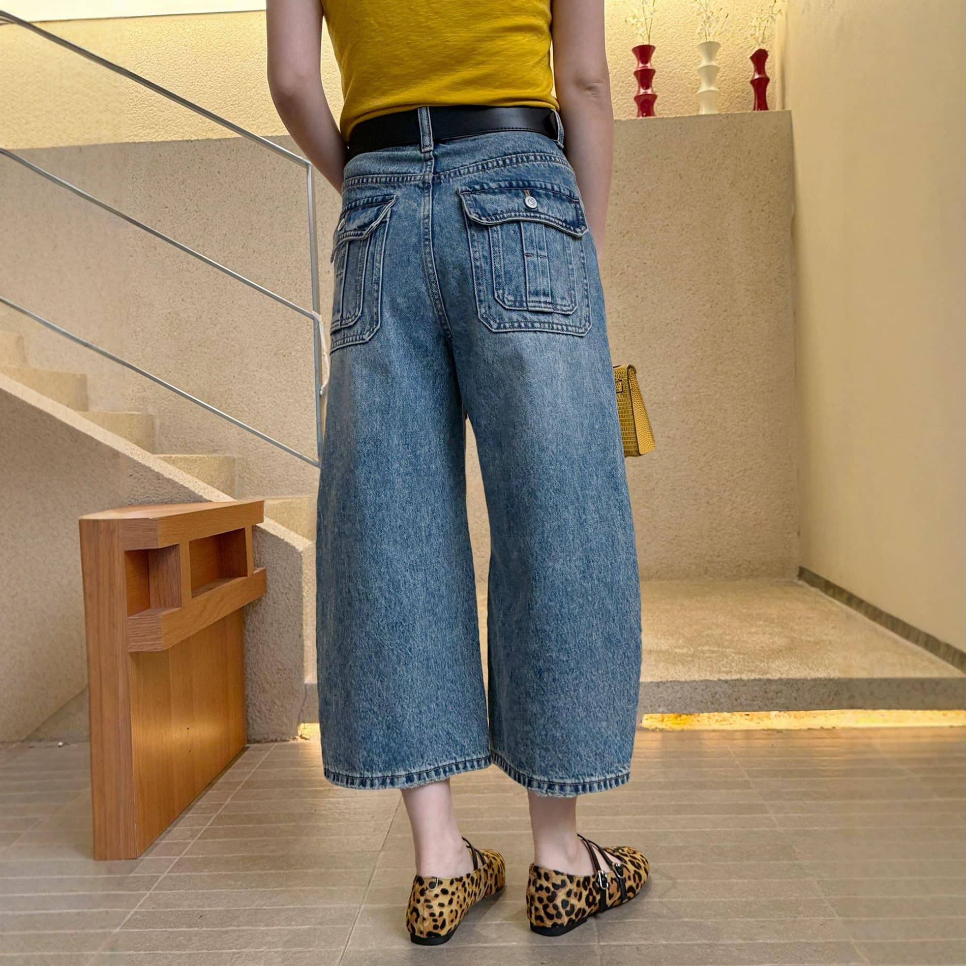 American Style Wide Leg Jeans for Women Summer Thin Style 2026 New Plus Size Fat Girl Slimming Loose Eight-Point Straight Leg Pants