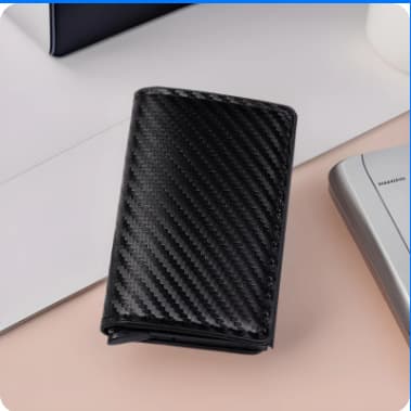 Cross-border Carbon Fiber Pattern Card Holder RFID Blocking Men's Wallet Ultra-thin Multi-slot Card Case