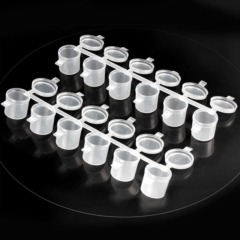 Empty Paint Strip Box 10ml 6-Compartment Split Box Acrylic Painting Anti-Dry Paint Box Palette Box Factory