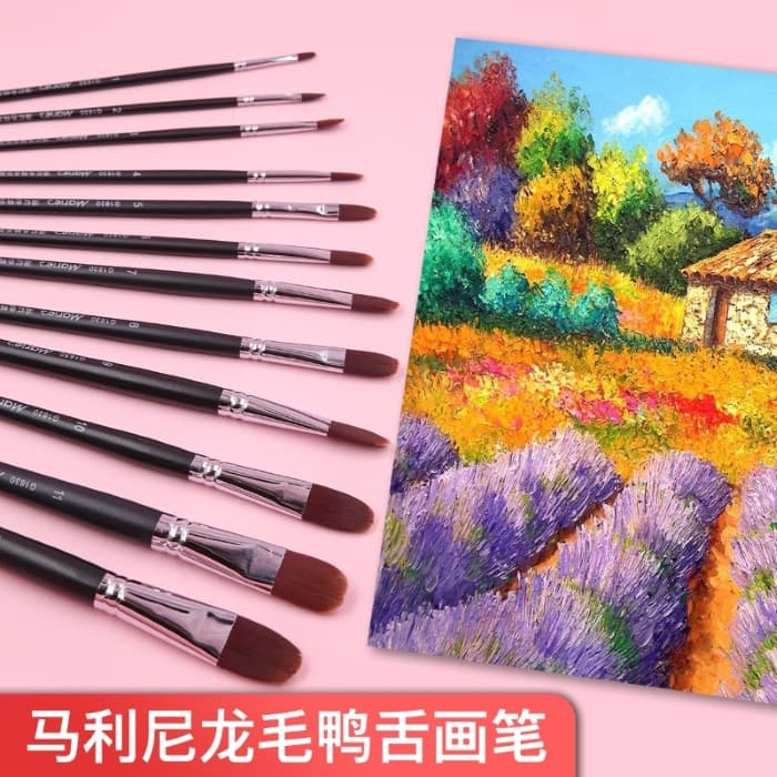 Marley G1630 burgundy duck tongue-shaped paint brush oil paint brush/acrylic paint brush watercolor gouache paint brush