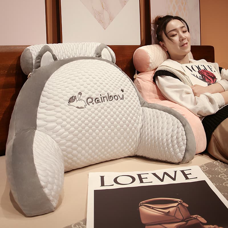 Ice Bean Waist Protection Pillow Cushion Bedside Soft Bag Stitching Dormitory Bed Tatami Large Backrest Universal for All Seasons