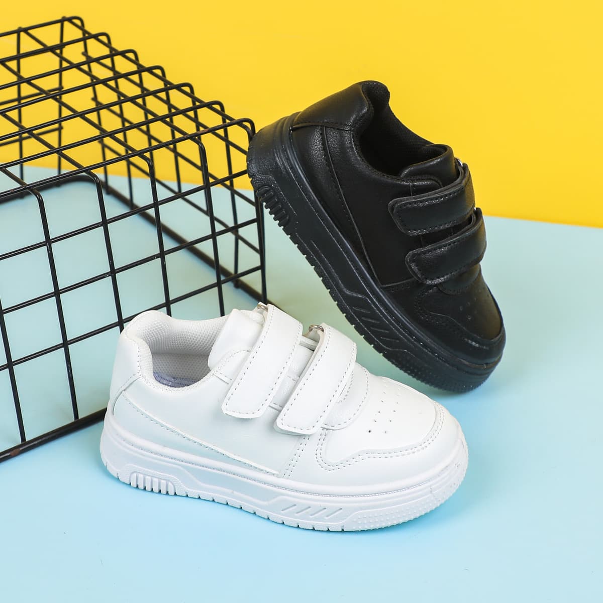 Girls Korean Style Shoes 2024 Spring Autumn New Children Casual European American Board Shoes Black White Waterproof Boys Single Shoes