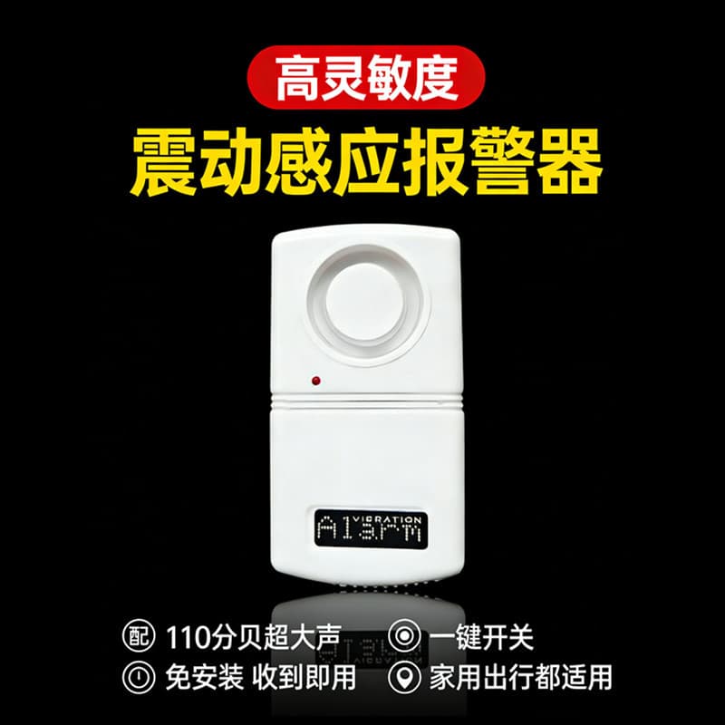 Vibration Alarm for Home Roller Shutter Door Sensor Window Door Vibration Alarm Motorcycle Electric Scooter Anti-Theft Magnetic