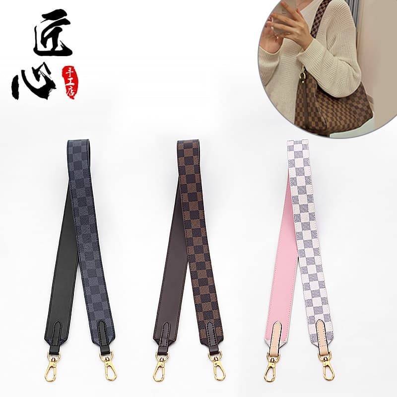 Suitable for LV transformation brown checkerboard speedy25 replacement accessories 30 crossbody bag white wide shoulder strap
