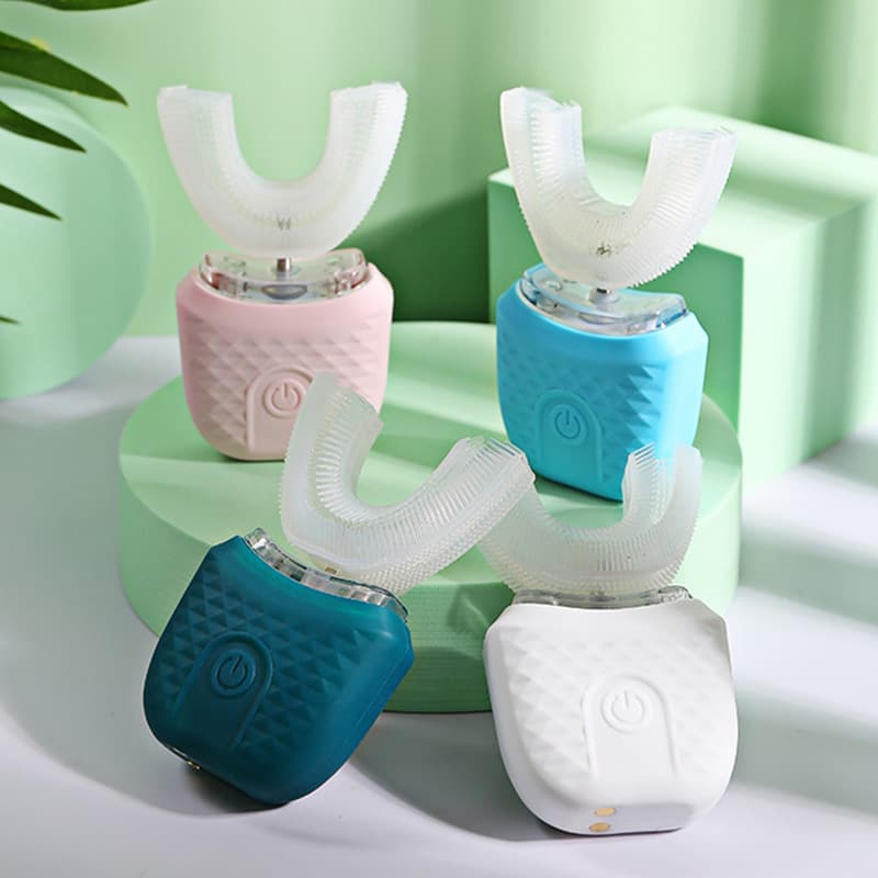 Smart U-shaped teeth whitening device, sonic vibration oral electric toothbrush, teeth whitening and cleaning device, lazy electric toothbrush, dropshipping available.