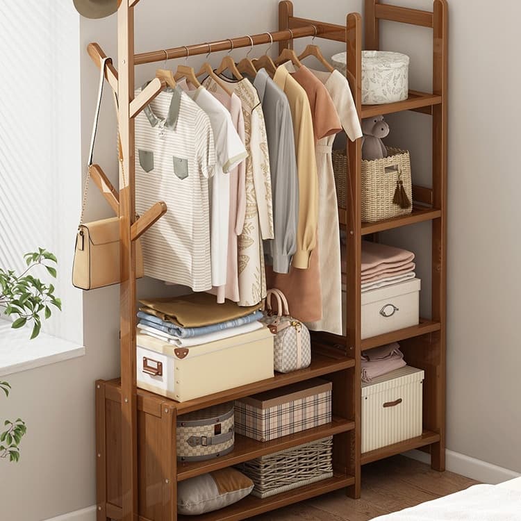 Bedside Hanging Clothes Rack, Nighttime Clothing Organizer, Multi-functional Floor-standing Temporary Coat Stand for Bedroom