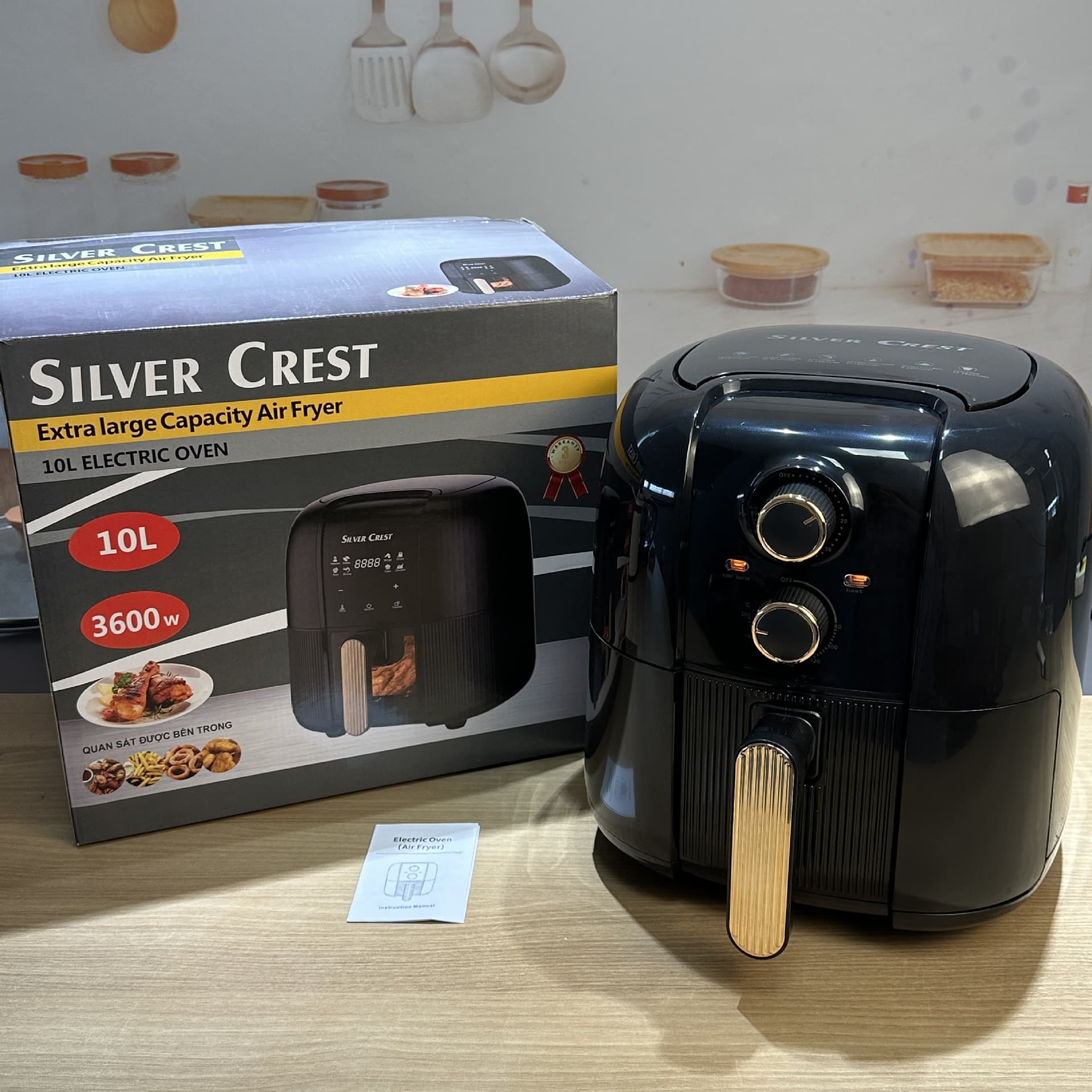 Cross-border silver foreign trade export electric fryer French fry machine large capacity air fryer home appliance AIR FRYE