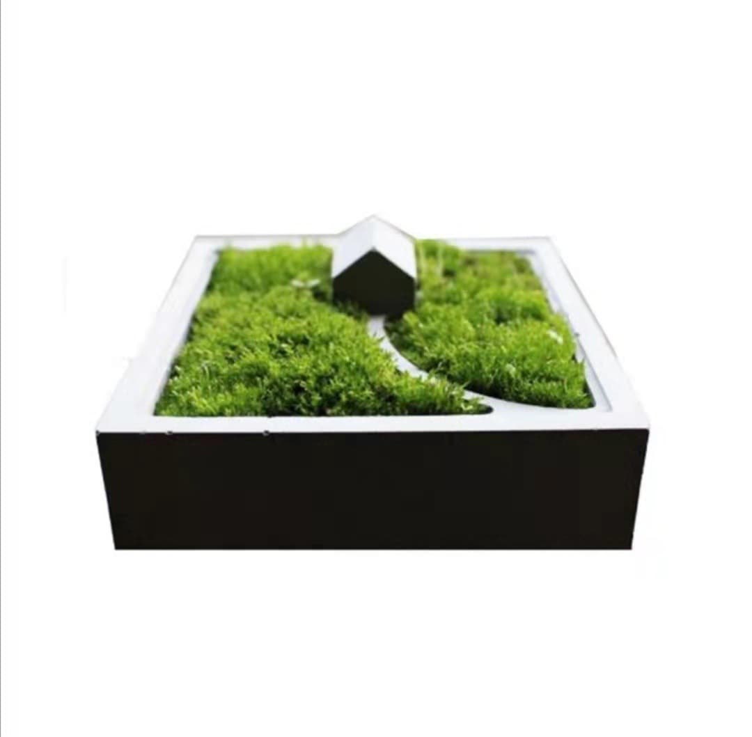 BK2029 Cement Concrete Moss Basin Mold Micro Landscape Moss Bonsai Desktop Ornament Silicone Mold