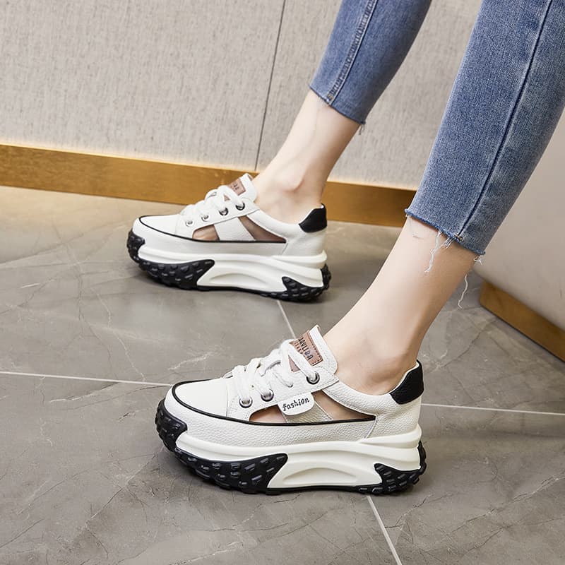 New trendy and simple white shoes, casual and breathable student shoes, women's fashionable and versatile sports breathable and wear-resistant white shoes