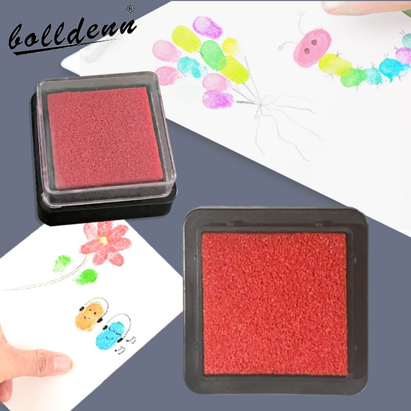 Finger painting graffiti ink pad 3*3cm square small ink pad children's finger painting graffiti color ink pad hand account painting