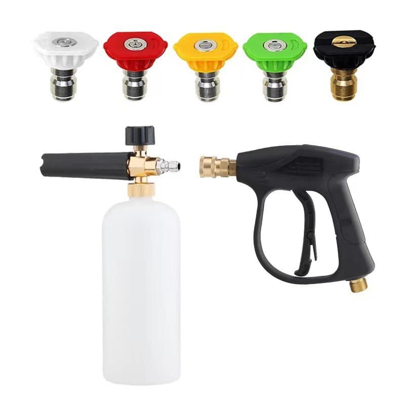 Universal spray gun, car washer nozzle full set, cross-border high-pressure cleaner, PA foam gun, 1/4 quick connect