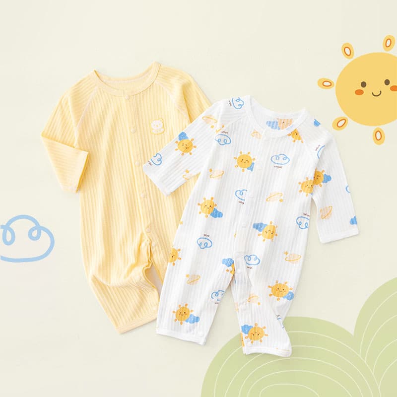 Newborn Baby Summer Thin Clothes, Baby Romper, Pure Cotton Summer Wear, Bodysuit, Crawling Suit, for Boys, Spring and Autumn