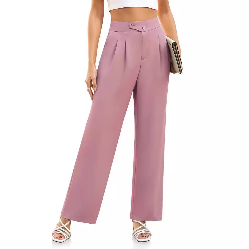 2026 New Women's Wide Leg Dress Pants High Waist Work Business Casual Pants with Pockets