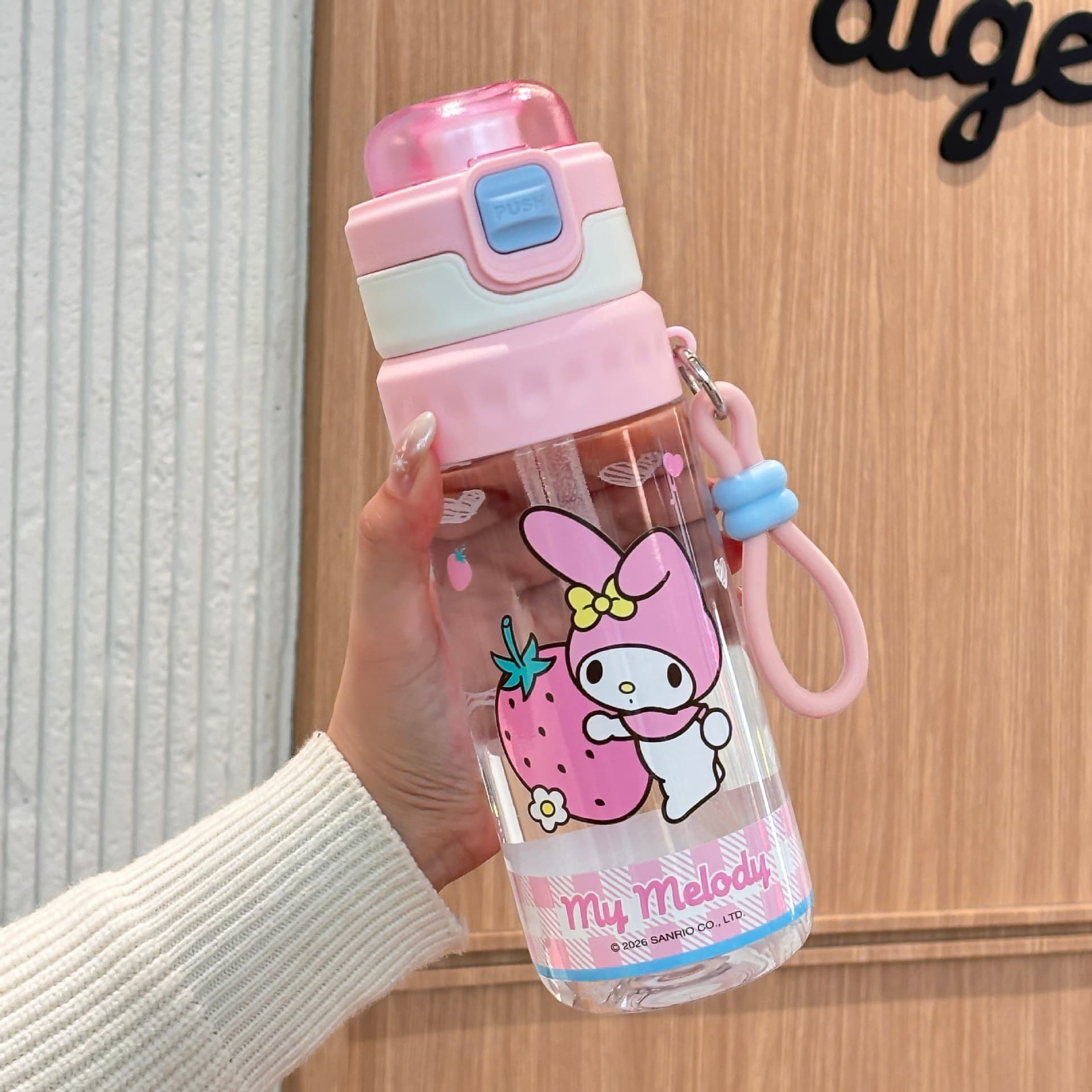 Melody Children's Spray Water Bottle, Summer School Tritan Sanrio Cup, Large Capacity Water Jug for Girls