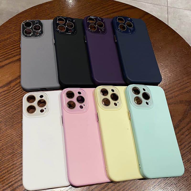 Suitable for iPhone15 liquid silicone mobile phone case Apple 16promax all-inclusive anti-fall with lens film protective cover