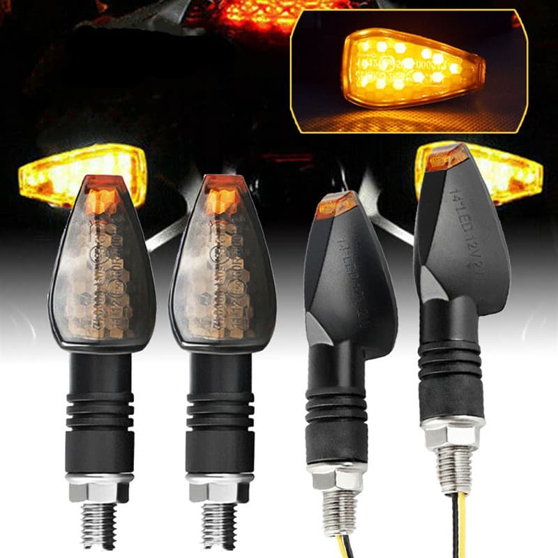 Factory Direct Motorcycle 14-LED Red Cap Turn Signal 12V Yellow LED Blinker Modification Part Y