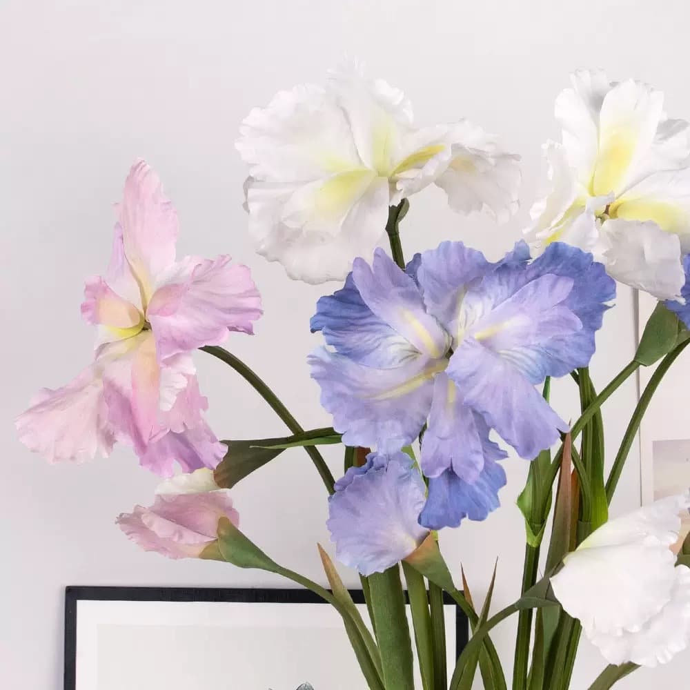 Simulated flower Alice iris oil painting silk fake flower home decoration ornaments wedding bouquet celebration photography props