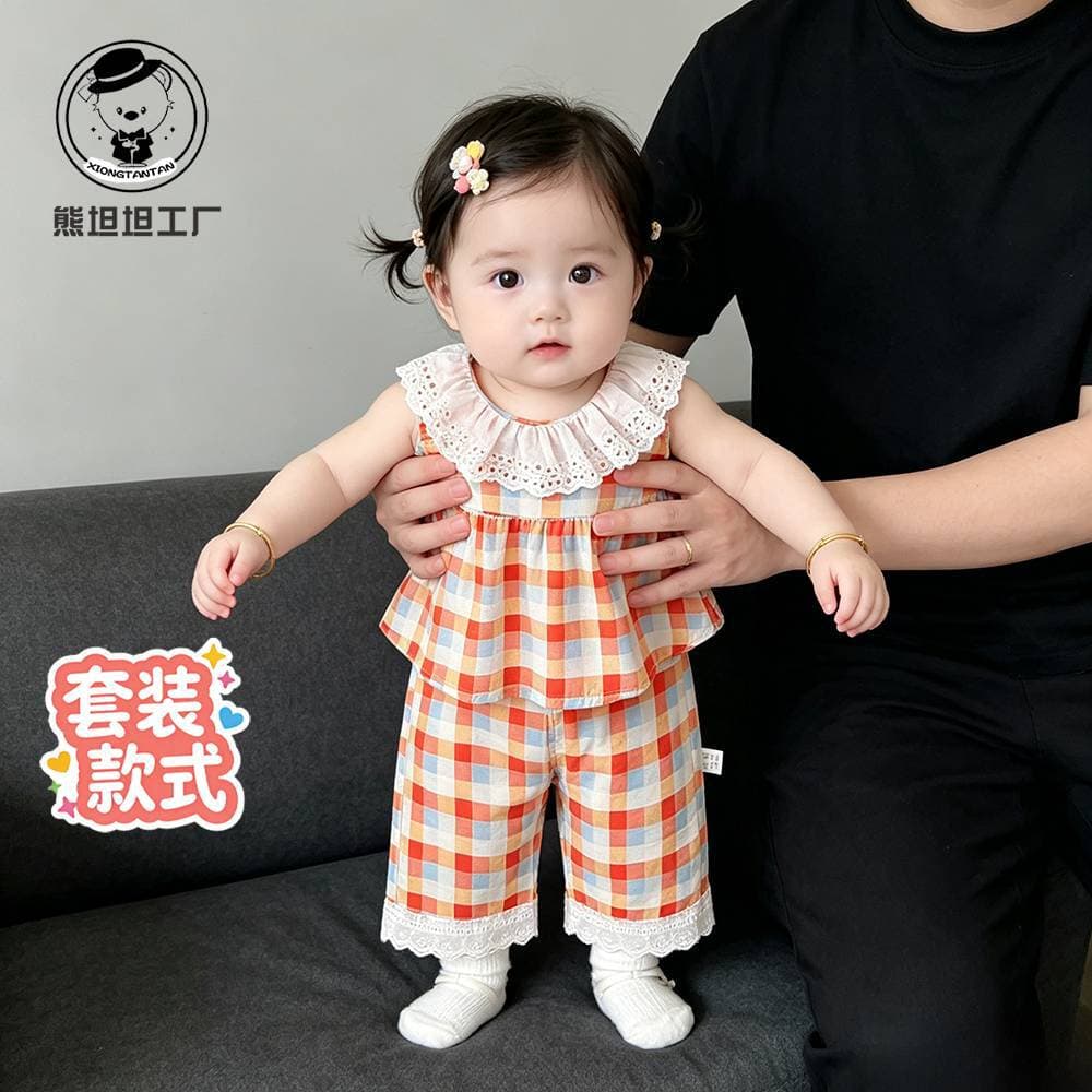 Girls Summer Set 2026 New Style, Fashionable and Trendy Thin Baby Girl Clothes, Sleeveless for Little Girls Summer