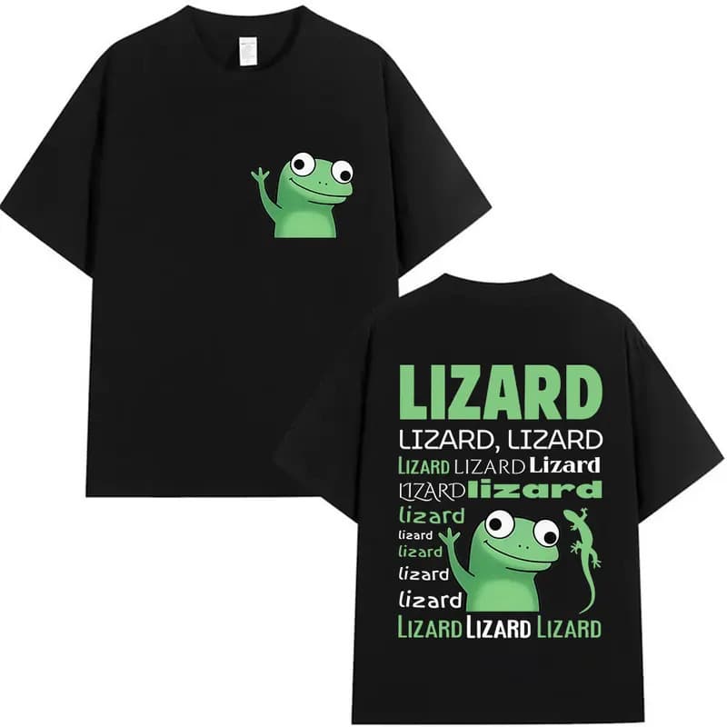 [Cross-Border European Code] Lizard Lizard Lizard Funny Meme T-Shirt Men Humor