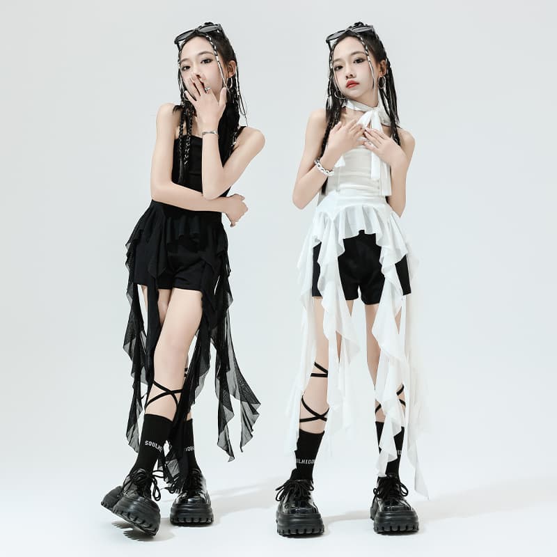 Children's Jazz Dance Costume Girl Hip Hop Outfit Model Catwalk Kids Fashion Street Dance Performance Wear
