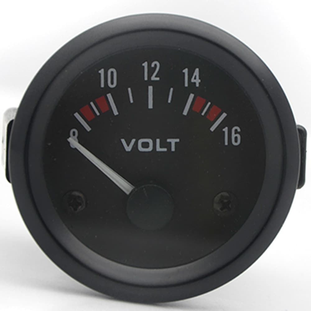 Cross-Best-Selling 2-Inch 52MM 12V Black Face Voltmeter Car Gauge Modified Gauge