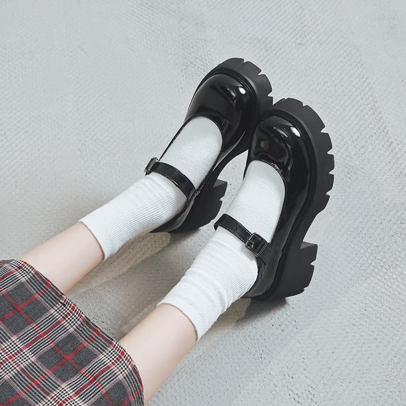 Chaoyuan Small Leather Shoes Women's 2026 Autumn New High Heel Shoes Japanese College Style Mary Jane Shoes JK Uniform Shoes