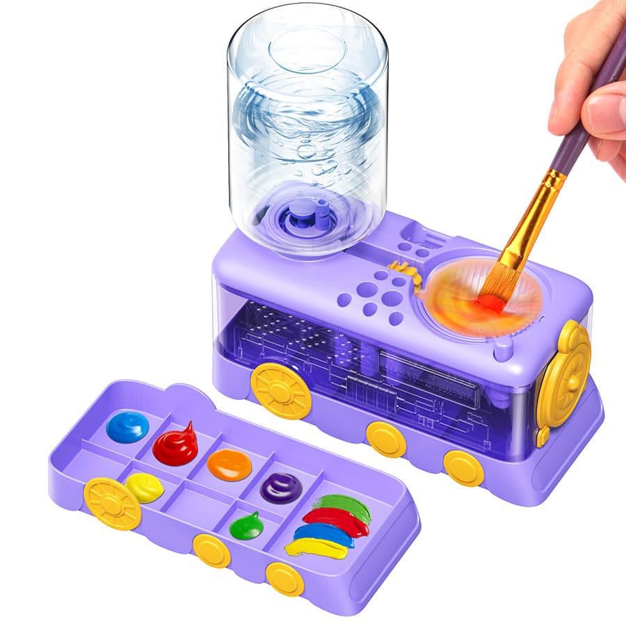 New Amazon Temu bestselling brush cleaner with automatic water changer and brush holder for brush rinserters and watercolors