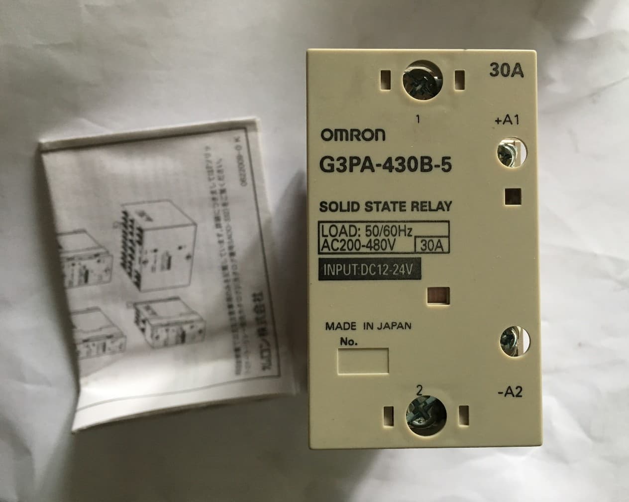 G3PA-430B-VD-2 DC12-24V Original Solid State Relay, Genuine New Stock, Complete Packaging