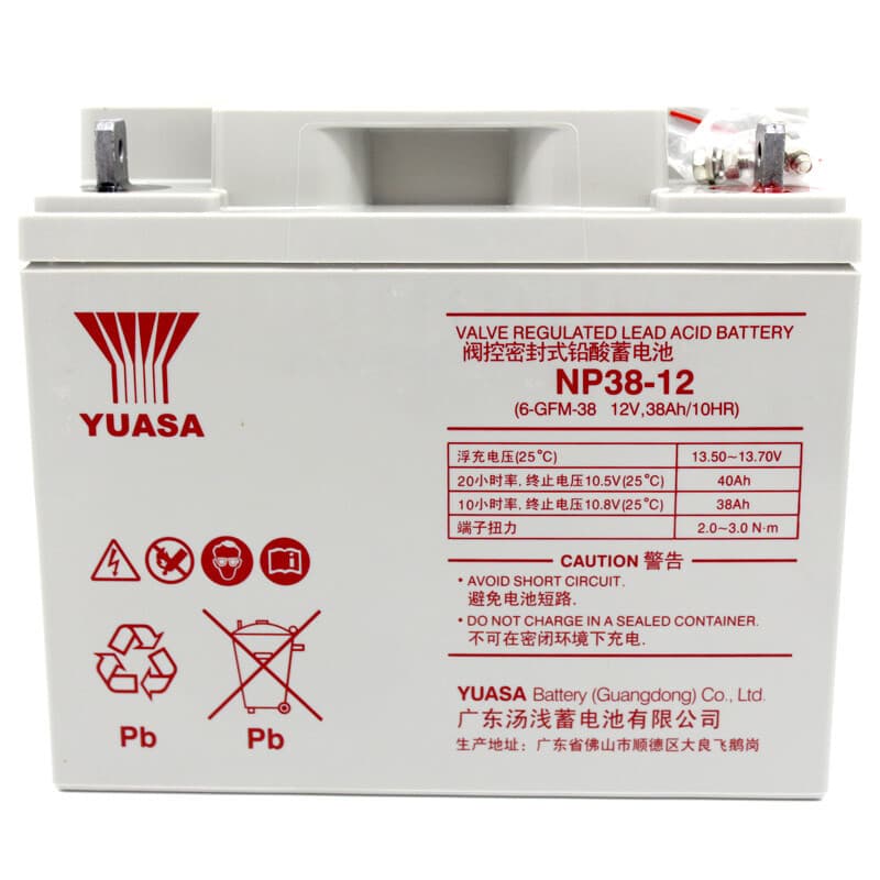 YUASA NP38-12 12V 38AH Lead-acid Battery, 3-Year Warranty, UPS DC Power Supply