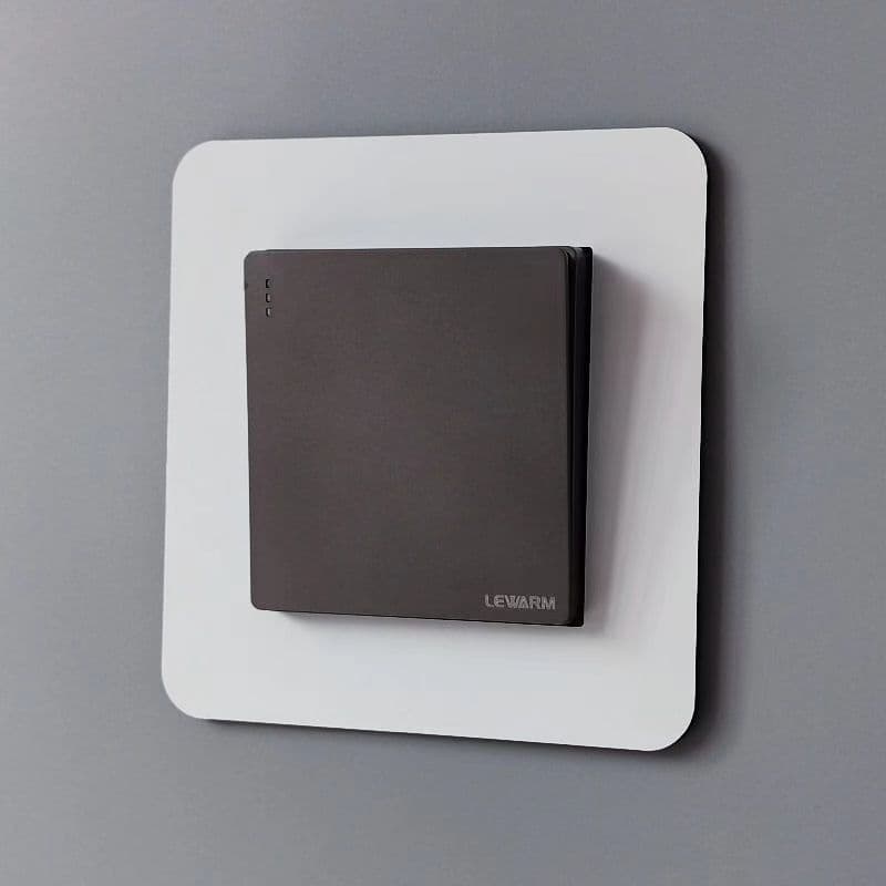 Switch Decoration Sticker Switch Sticker New Switch Anti-dirty Wall Sticker Outlet Protector Aluminum Plate Solid Color Frame Cover for Aesthetic Enhancement
