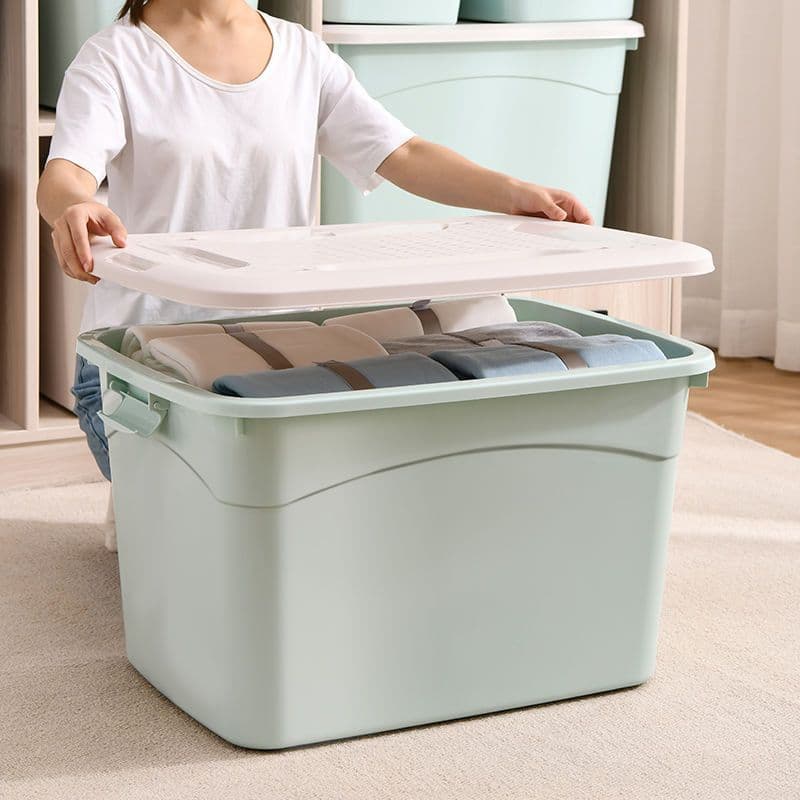 Extra Large Storage Box for Clothes, Blankets, Books, Thickened Plastic Organizer, Car Toy Storage Container