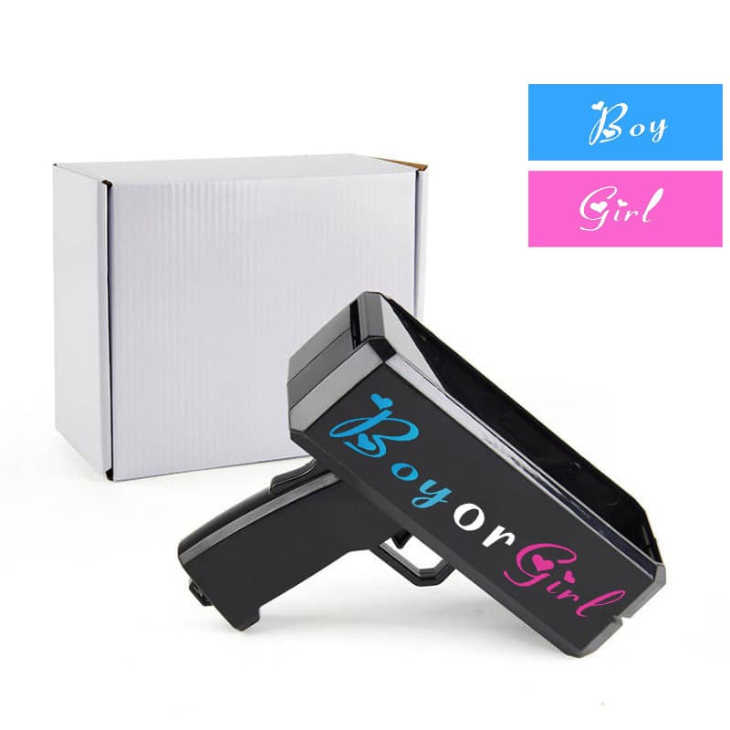 New product Gender Reveal Gun money spray gun boy or girl gender reveal