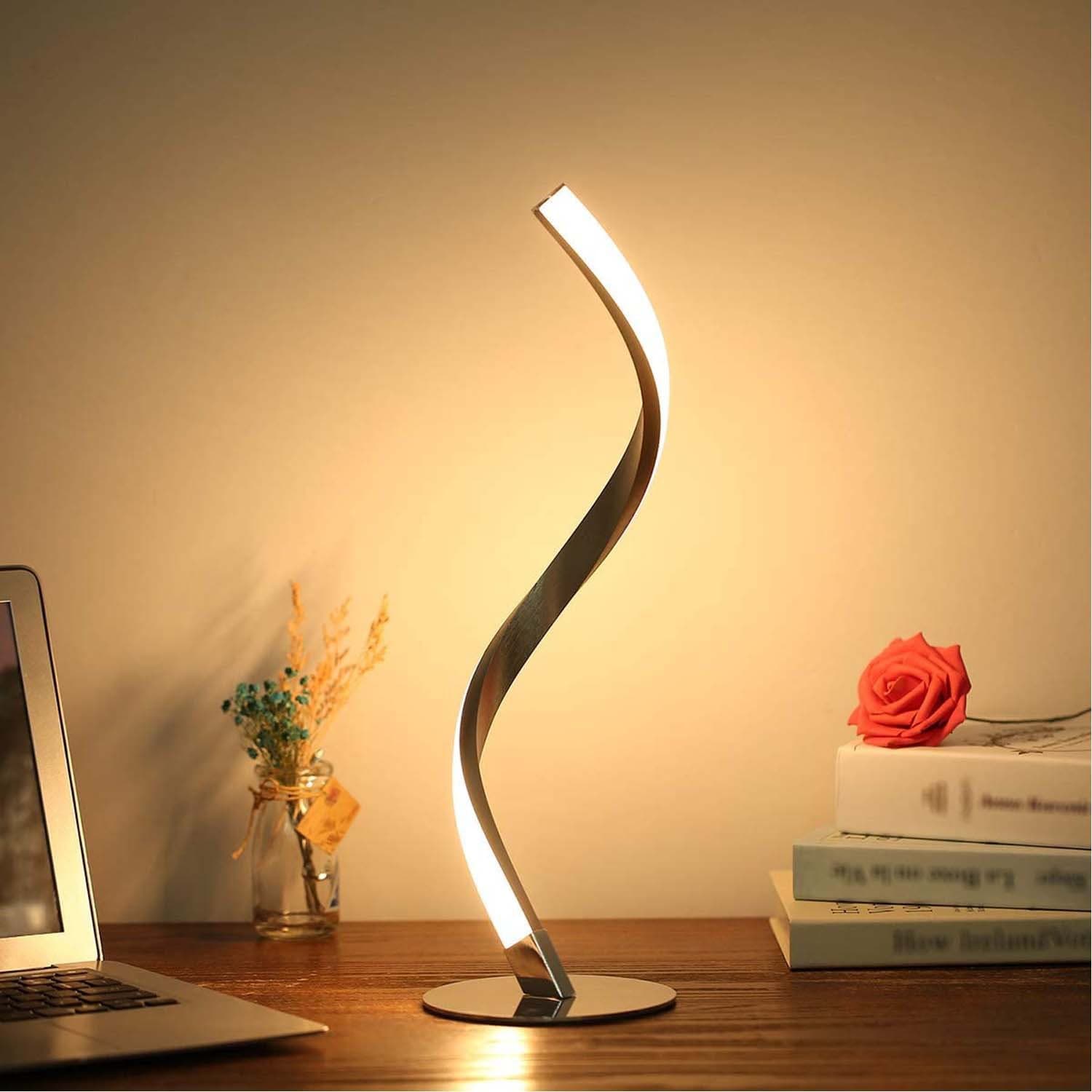 Creative S-shaped Snail Lamp Bedroom Bedside Small Night Light Atmosphere Reading Lamp Spiral Desk