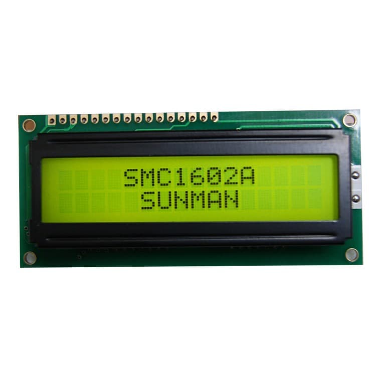 SMC1602A Character Display 16 Characters X 2 Lines Western Character LCM Module Multiple Font Character LCD