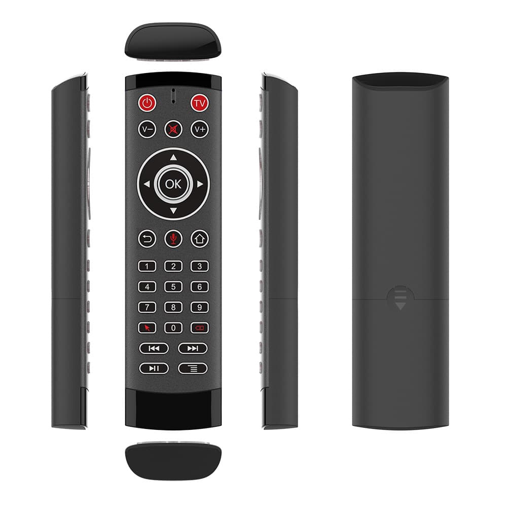 Cross-border 2.4G Google Voice Air Mouse 2-Button Infrared Learning Remote Control for Set-top Box TV Projector