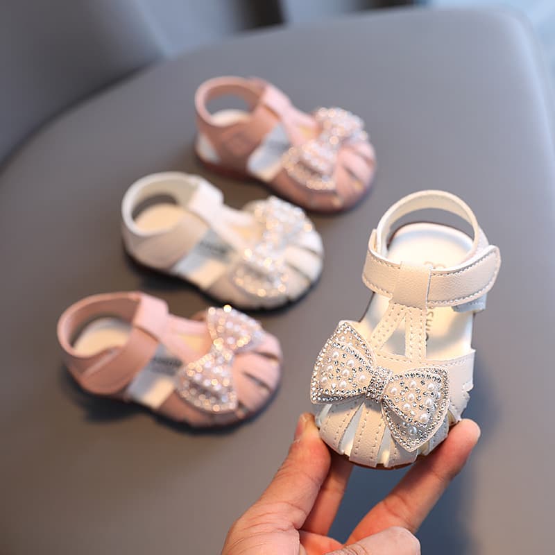 Foreign trade summer new baby girl sandals breathable fashion princess shoes newborn baby soft bottom toddler shoes 0-3