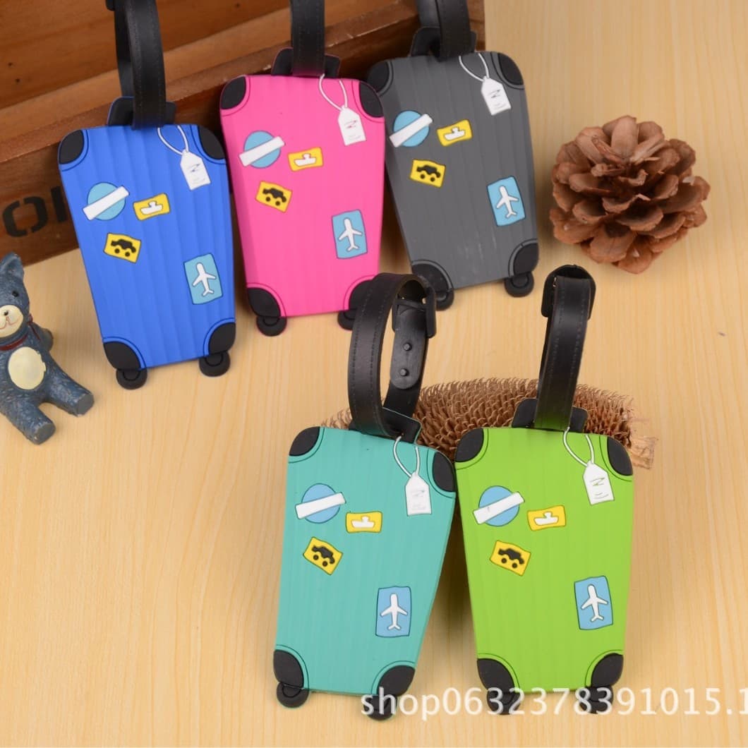 PVC Soft Rubber Luggage Tag, Suitcase Trolley Case Tag, Drop Rubber 3D Pattern Luggage Tag, Silicone Plastic Tag