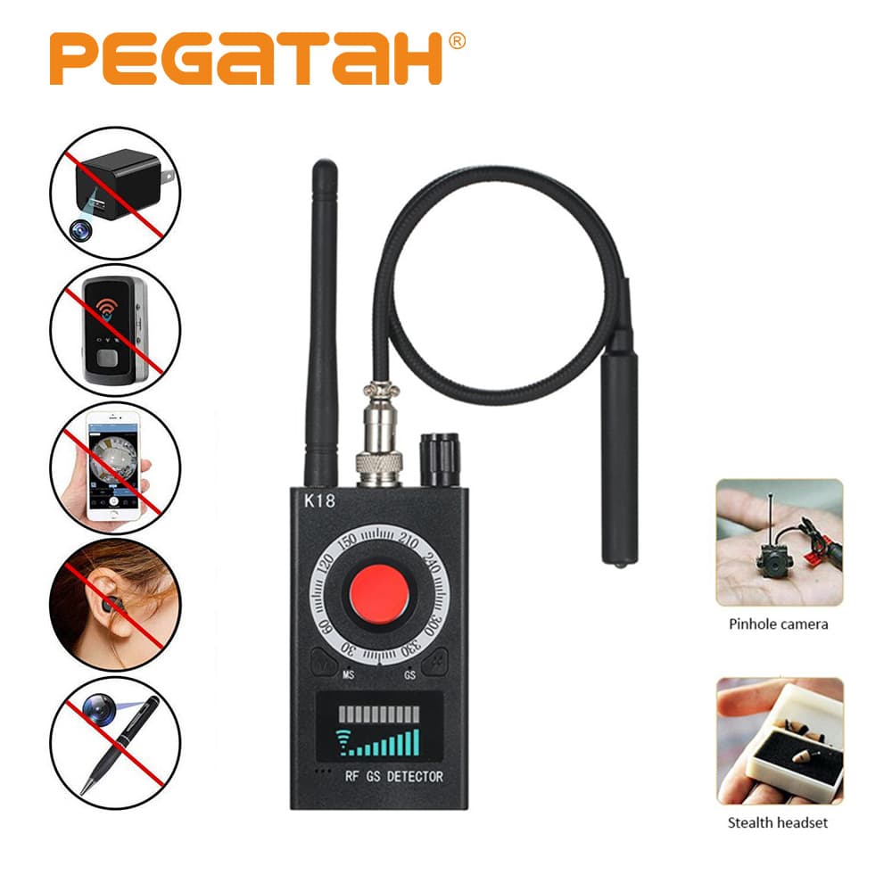 K18 Anti-Spy Camera Detector, Anti-Eavesdropping, Anti-Tracking Infrared Alarm, GPS Wireless Detector