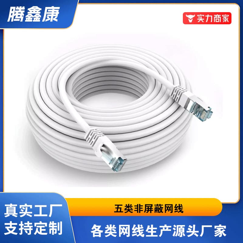 Cat5e unshielded oxygen-free copper finished network cable, RJ45 molded network patch cable, transmission twisted pair