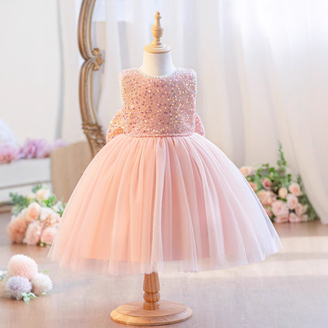 Cross-border new children's sequin dress, western-style princess skirt, tutu skirt, middle-aged and older children's performance clothes, girls' gauze skirt, children's clothing