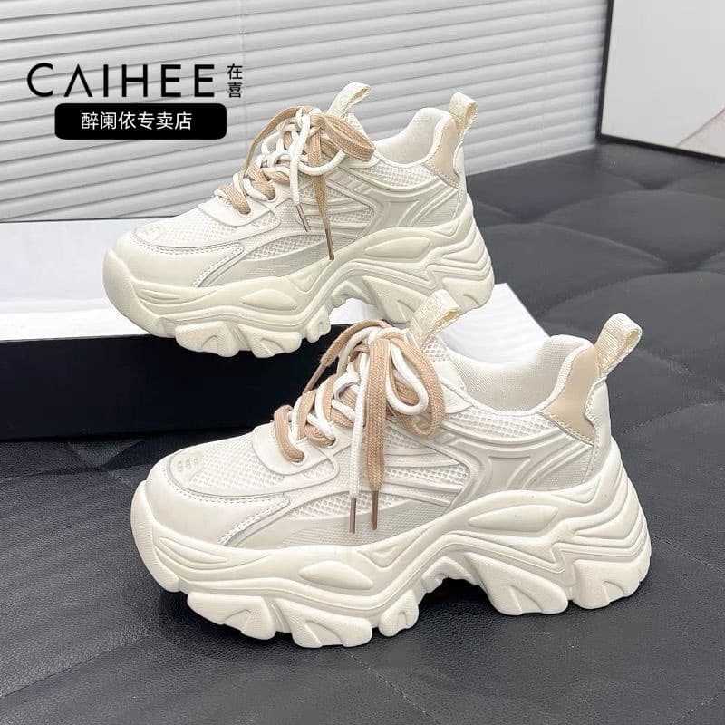 Niche Dad Sneakers Women 2025 Summer Autumn Fall Hot Selling Breathable Thick Sole Heightening Versatile Casual Sports Shoes Ins Trend