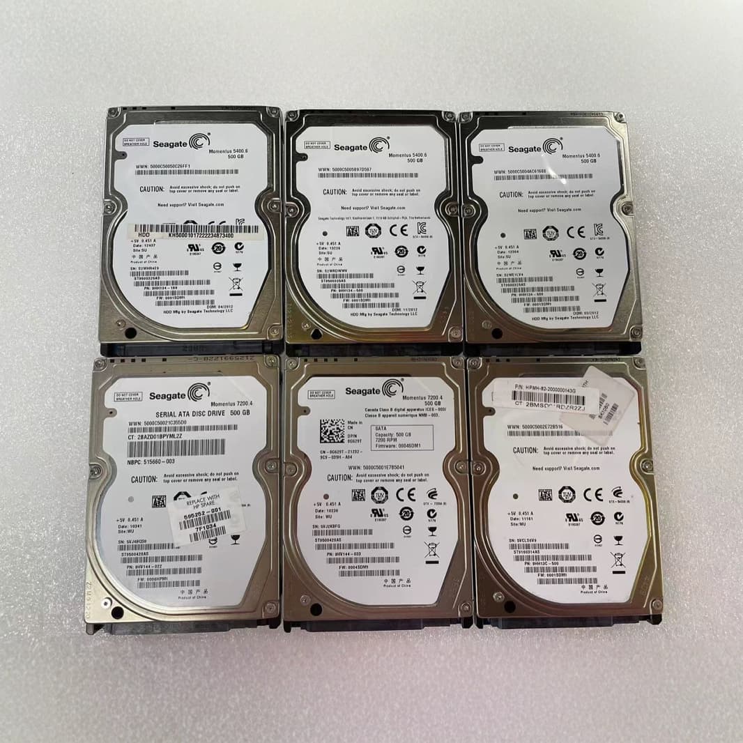 Bulk wholesale 500GB used laptop hard drives 2.5-inch SATA interface