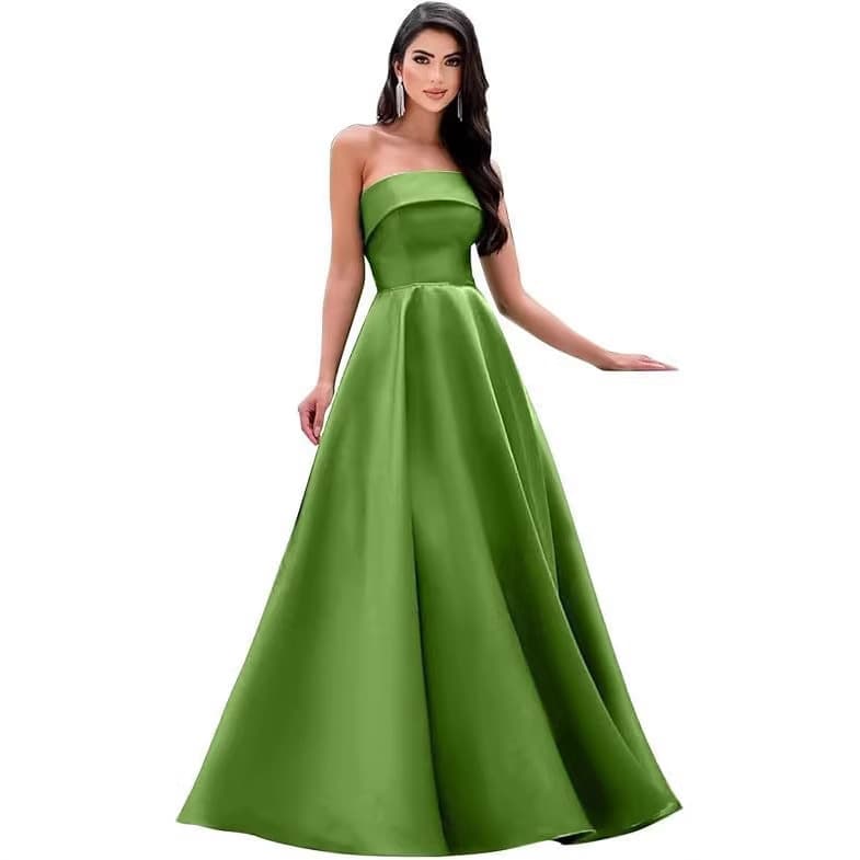 European American Export Amazon Banquet Evening Dress 2026 New Strapless Slim Fit Adult Ceremony Long Formal Dress