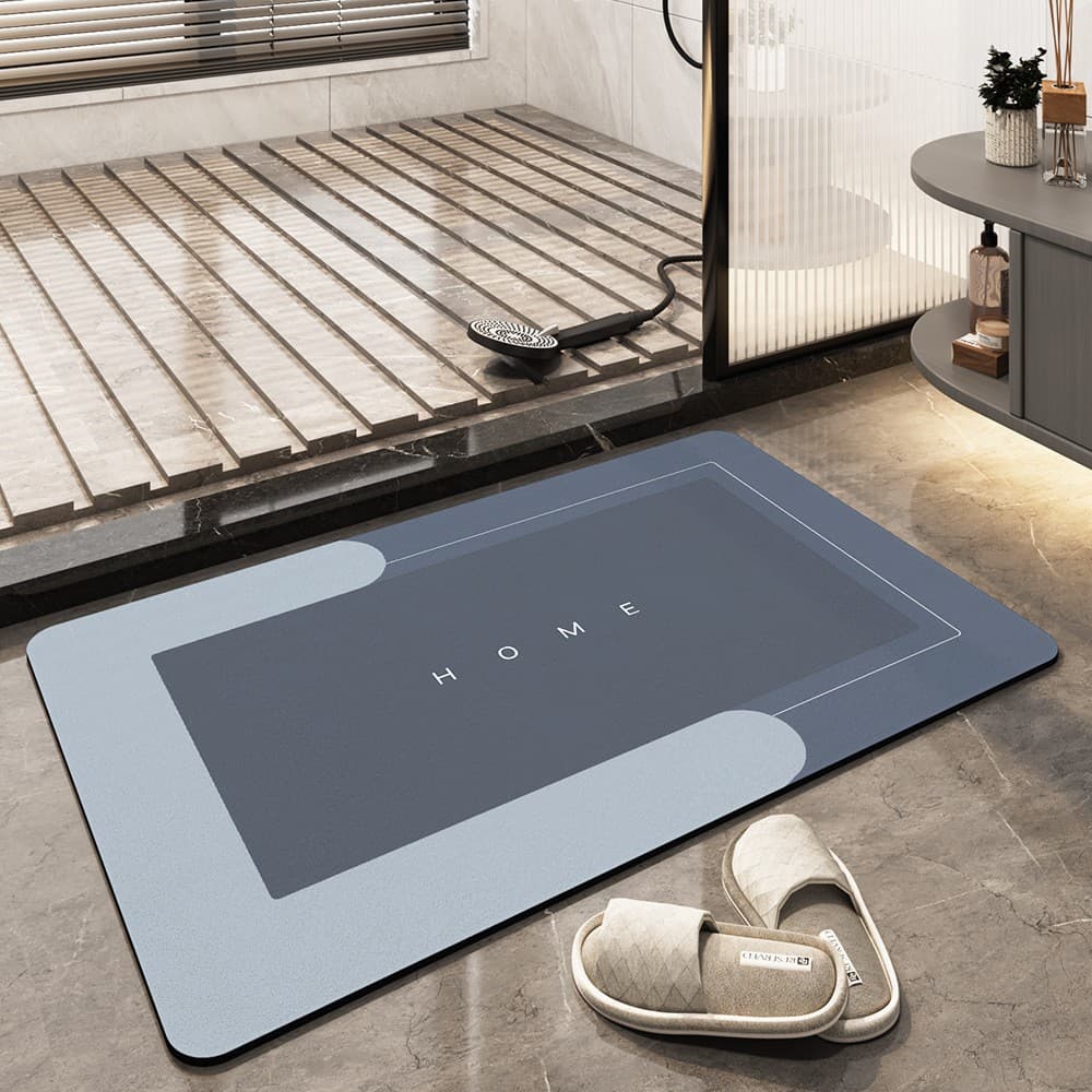 Bathroom Water-Absorbing Diatom Mud Floor Mat, Soft Quick-Dry Mat for Toilet, Bathroom Entrance, Non-Slip Home Doormat